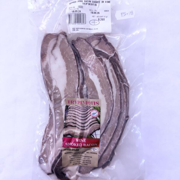 SHOKED PORK BACON COOKED IN HTNE TRIPINIOTIS (0.260)
