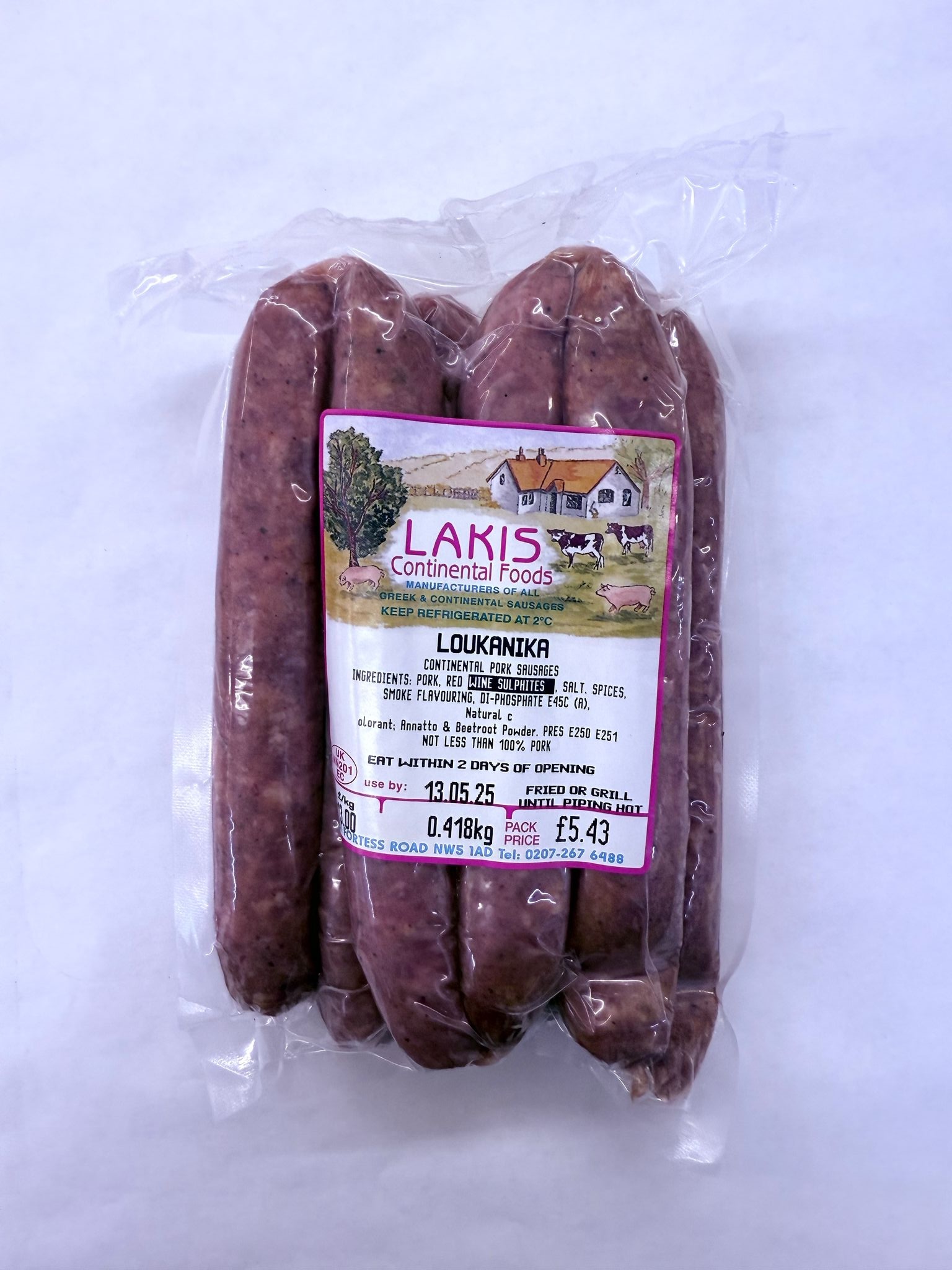 WhatsApp Image 2025-03-26 at 22.45.34 (8) LOUKANIKA CONTINENTAL PORK SAUSAGES 0.418kg - Image 1