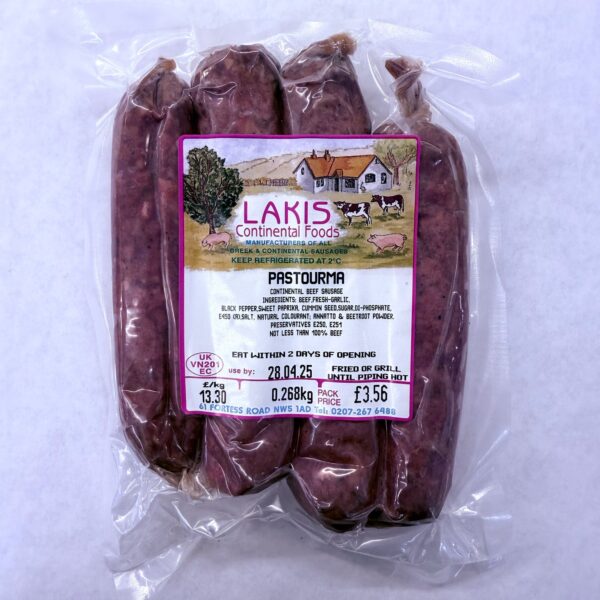 PASTOURMA CONTINENTAL BEEF SAUSAGE 0.268kg