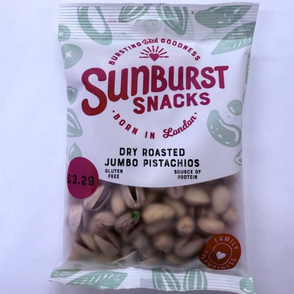 SUNBURST SNACKS-DRY ROASTED JUMBO PISTACHIOS