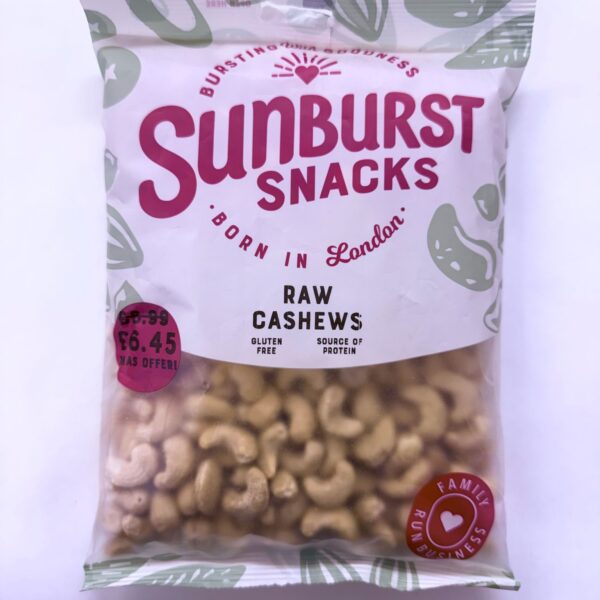 SUNBURST SNACKS-RAW CASHEWS