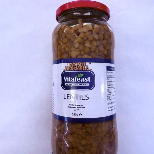 VF Lentils in brine jar (540gr)